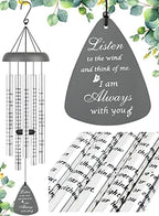 Fabuday 32'' Sympathy Wind Chimes Memorial Gift for Loss of Loved One Gray by Fabuday