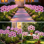 Solar Garden Lights Outdoor, 6 Pack Solar Multicolor Sunflower Lights with 36 Head 3.5 Inch Flowers, Waterproof Flowers Light Fall Decor Auto ON/Off for Garden Yard Patio, Gifts for Mom Women - Image 6