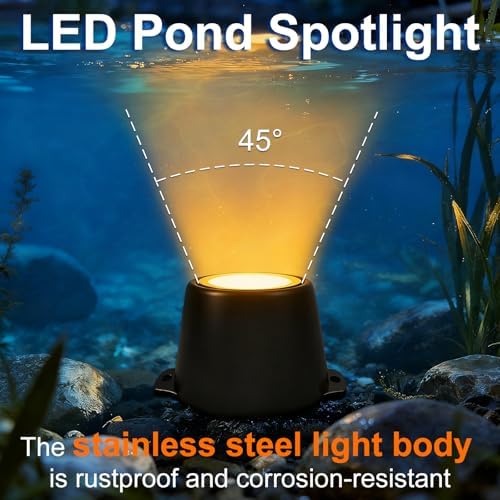 Wired Submersible LED Pond Lights with Stainless Steel Housing - Image 3