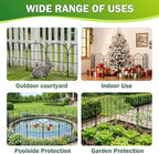 20.58ft (L) x 24in (H) Decorative Garden Fence Panels - Animal Barrier Fence No Dig Fencing Rustproof Metal Wire Edging Panel Border Apply to Dog Fencing for Yard Outdoor Decor Flower Beds - Image 6
