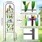 Metal Garden Trellis 2Pcs, Dragonfly Decor Plant Support for Climbing Vines - Image 2