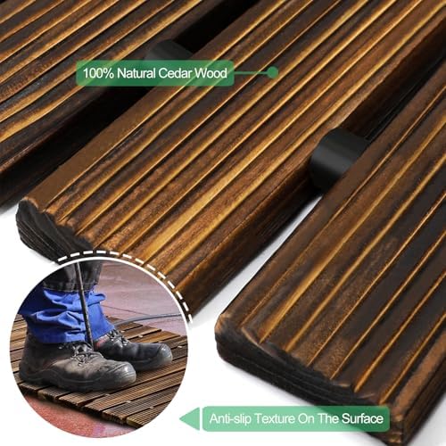 RELIANCER 24' Wooden Garden Pathway,Outdoor Roll Out Walkway,Patio Footpath - Image 6
