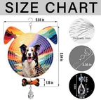 Border Collie Dog Ears Wind Spinner, Border Collie Wind Spinner Hanging for Yard and Garden - Image 2