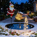 Christmas Solar Kettle Lights Garden Lawn Decorative Lights, Christmas Solar Kettle Lights, Outdoor Waterproof Hanging Metal Watering Can with LED Light for Gardens Lawn Patio (Warm Color) by Unknown