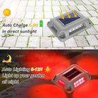 T-SUN Solar Driveway Lights Outdoor 12 Pack, Red LED Dock Marine Deck Light - Image 5
