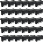 Solar Outdoor Fence Step Lights, 30pcs Black IP44 LED Outdoor Stair Lights, 1000mAh, Suitable for Courtyards, Decks, Steps, Walkways, and Lawn Paths by GTQPS