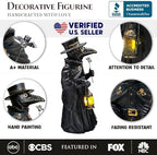OrnamentallyYou Plague Doctor Creepy Home Figurine, 8" LED Haunted Halloween House Statue - Image 2