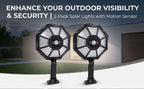 Luocute Solar Lights Outdoor, 3 Modes Motion Sensor Spotlights with 168 LED Beads 6500K for Yard Garden Driveway, Waterproofing Outdoor Lights Solar Powered for Patio Lawn Backyard - Image 4