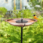Good Directions Polished Copper Bird Bath with Fountain on Garden Pole 13" - Image 2