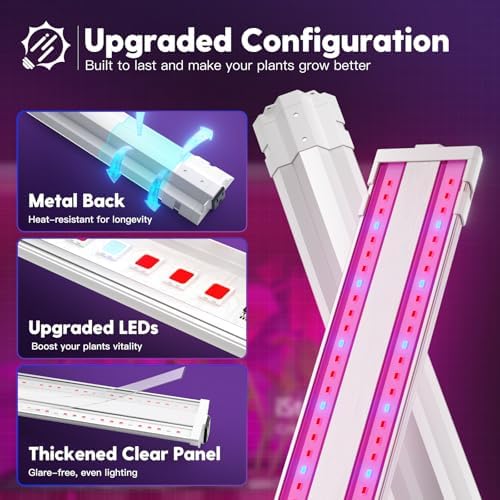 FREELICHT 1Pack 4FT Grow Light for Indoor Plants, 60W=350W, Red Blue - Image 5
