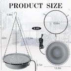 Adnee 1 Set 100W Thermostatical Hanging Heated Birdbath for Winter Outdoor - Image 2