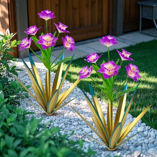 Homight Metal Agave Plant Outdoor Garden Decoration Daffodils Flowers by HomightCentennial