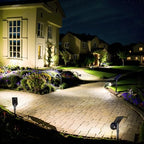 ROSHWEY Solar Outdoor Lights, Waterproof Solar Yard Lights 600LM Spot Light Outdoor for Tree Pathway Walkway Driveway Patio (Cool White, 4Pack) - Image 2