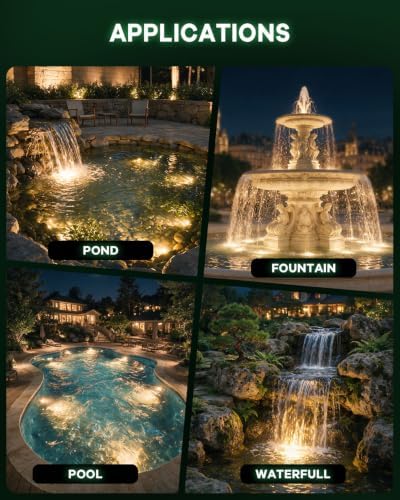 Low Voltage Pond Light, Brass Fountain Light Underwater IP68 - Image 2