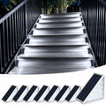 Solar Outdoor Step Lights, 8 Pack, Cool White 6000K, Gray, Waterproof by XILLUMICORE