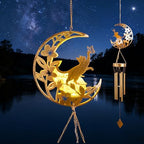 Cat Memories Wind Chime for Outdoor - Moon Design, Handcrafted Aluminum Wind Chimes for Garden Decor, Soothing Wind Bells for Porch/Patio, Perfect Housewarming/Birthday Gift for Women & Cat Owners by JOBOSI