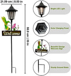 Crosslight Solar LED Hummingbird Welcome Sign - Weatherproof Garden Stake Light for Outdoor Decoration - Decor for Yard, Lawn, Patio, Pathway, Backyard | Warm White - Image 6