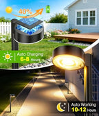 ELECLINK 12 Pack Solar Pathway Lights Outdoor, Solar Powered Landscape Path Light with Larger LED Lens, Brighter Up to 12 Hrs Waterproof Outdoor Solar Light for Yard Garden Walkway Driveway Sidewalk - Image 4
