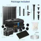 NFESOLAR 20W Solar Water Fountain Pond Filter with 120 GPH Water Pump - Image 6