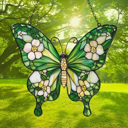 Floral Butterfly Acrylic Suncatcher - Image 3