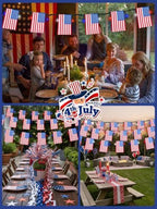 4th of July Decorations 2 Pack 100 LED Solar American Flag Lights Outdoor - Image 7
