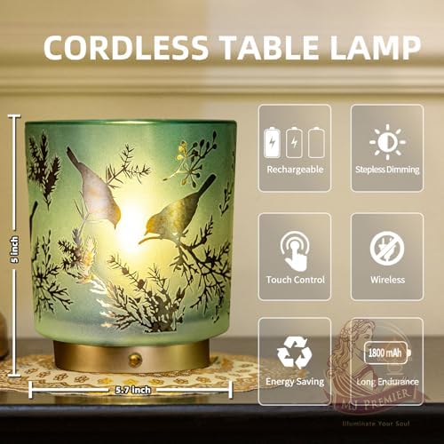 Cordless Lamp Rechargeable, Small Decorative Touch Lamp for Nightstand - Image 2