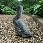 OLOMA Quacking Duck Concrete Garden Statue Outdoor Lawn Ornament Handmade Cement Goose Sculpture Yard Patio Flower Beds Pond Decor Farmhouse Garden Accent Weather Resistant Outdoor Decor - Image 3