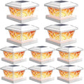 SIEDiNLAR Flickering Flame Solar Post Cap Lights 4 Modes 10 Pack (White) by Siedinlar