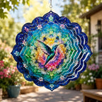 Shwing 12 Inch Wind Spinner Hanging Wind Sculptures Hummingbird Metal Decor Double Sided Outdoor Kinetic Garden Art 3D Wind Spinner Hanging Ornament for Patio Porch Balcony Backyard Tree Decor by Unknown