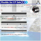 Pool Fountain Acrylic Waterfall Spillway Decorative Water Feature,Outdoor Pool Fountain Kit - 61in Wall Recessed Waterfall Spillway for Fish Pond & Spa - Decorative Pond Waterfall & Front Y - Image 6