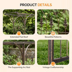 VINGLI Garden Arbor, Arch Archway for Wedding Ceremony Party, Steel Garden Trellis for Plant Climbing, Christmas Garden Decorations Pergola for Garden, Backyard, Lawn, Arch for Hallowmas (Bronze) - Image 4