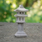 OLOMA Japanese Stone Lantern Concrete Pagoda Garden Outdoor Sculpture Zen Weather Proof Asian Accent Light Place Figurine Pathway Patio Yard Landscape Décor - Image 3
