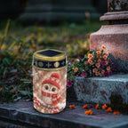 Poceacles Solar Lights Winter Holiday Decor Outdoor Solar Powered Outdoor Cemetery Stake Candle Grave Lamp Waterproof Grave Flameless Candle, Cute Owl Print, 4 Piece Set - Image 3