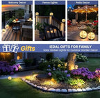 Solar Globe Lights Outdoor Waterproof-Solar Garden Lights 4 Pack - Image 2