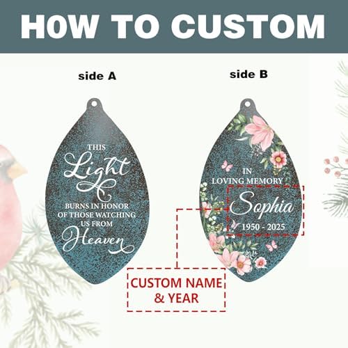 ASTARIN Wind Chimes for Loss of Loved One, Personalized Sympathy Wind Chime for Women, Windchimes Outdoors Deep Tones, Remembrance/Sympathy Gifts Loss of Mother(Produced in Texas) - Image 5