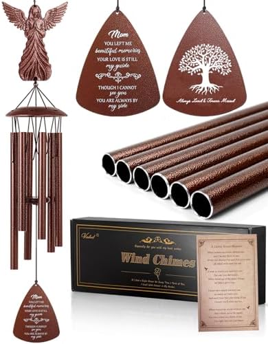 Mom Memorial Wind Chimes, 36" Angel Sympathy Gifts for Loss of Mother by VenbeelDirectUS