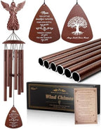 Mom Memorial Wind Chimes, 36" Angel Sympathy Gifts for Loss of Mother by VenbeelDirectUS