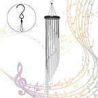 Wind Chimes 90cm Copper Wind Chimes Outdoor Living Yard Tubes Bells Garden Decorations Metal WindChimes 18 Tubes BellsHanging Home Decor (Color : Silver) by Unknown