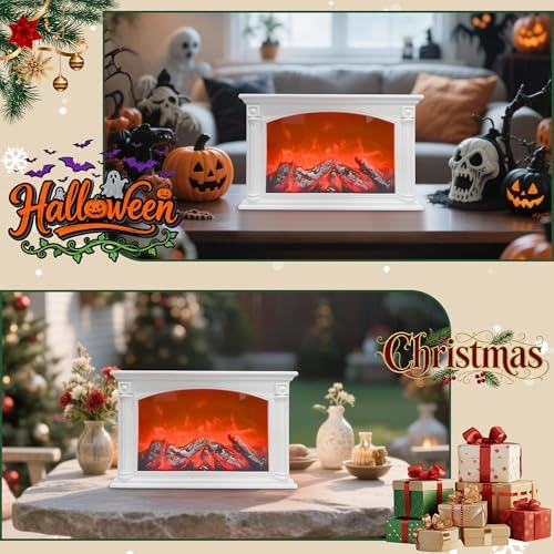 Fireplace Lanterns Decorative,Large LED Fireplace Lamp,Fake Fireplace Decor - Image 6