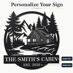 Personalized Cabin Metal Sign, Custom Family Name Rustic Wall Art for Cabin, Custom Campsite Wall Decor, Mountain Trail Art, Family Camper Sign, Rustic Cabin & Lodge Decor for Dock, Deck, Entryway - Image 7