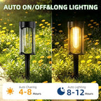 Solar Lights Outdoor, 12 Pack Waterproof IP65 Auto On/Off Solar Pathway Lights 3000K for Garden, Landscape, Path, Yard, Patio, Driveway,Walkway Decor, Landscape Lighting - Image 3
