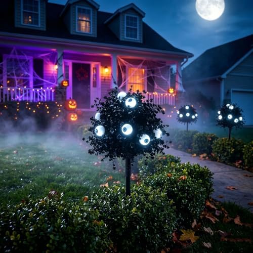 Outdoor Artificial Flowers Fake Plants, Artificial Topiary Balls with Ground Spikes, UV Resistant, Mix 4 Colors, 2 Pack, 20 inch, Garden Porch Patio Gravesite Indoor Decor (2 PCS Black) - Image 4