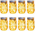 Mason Jar Solar Lights,8 Pack 30 Led Fairy Hanging Jar Lights,Solar Lanterns for Outdoor Patio Party Garden Wedding Christmas Decor Lights(Mason Jars/Handles Included) by Aikeve