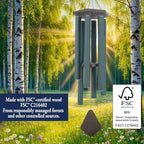 Large Wind Chimes for Outside 44 inch Green Deep Tone Garden Gift Outdoor - Image 5