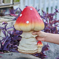 Mushroom Decor Fairy Garden Accessories - Outdoor Garden Decor Mushrooms Ornament for Garden Decoration Garden Gnome's Favorite Mushroom Statues (12.2” Red) by ORIGARDEN