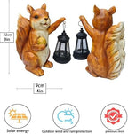 Solar Squirrel Garden Statue, Resin Solar Light Figurine Outdoor Decor - Image 4
