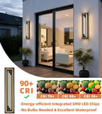 23.6'' LED Outdoor Wall Lights Modern Black Indoor Wall Sconce Lighting - Image 3