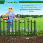 No Dig Garden Fence 32" H x 22.5'L with Gate Decorative Yard Dog Panels - Image 2