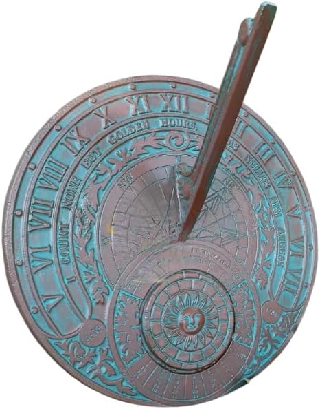 Brass Garden Sundial Classic Garden Sundial Design by AS
