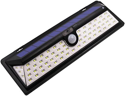 Solar Lights Spotlight, 66 LEDs Solar Powered Night Light with Motion Sensor Detector, Wireless Security Waterproof Wall Lights for Garage Patio Garden Driveway Backyard Path, Pack of 1 by XUNATA